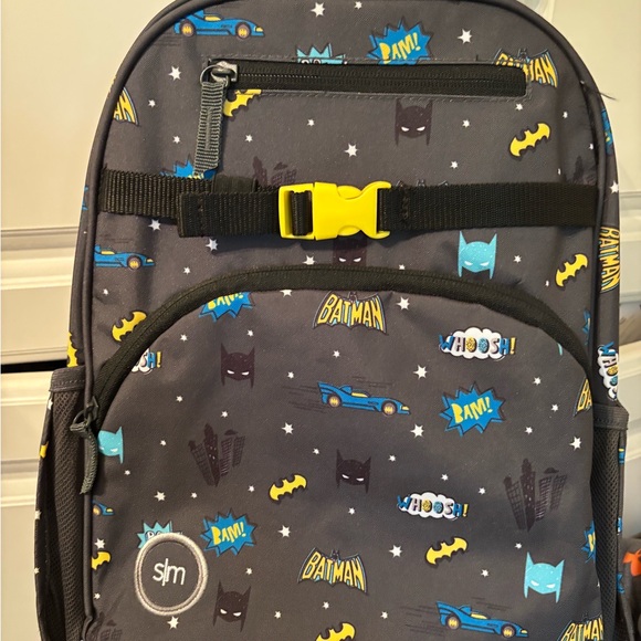 Batman Kids Backpack - Gray and Yellow - Picture 1 of 5
